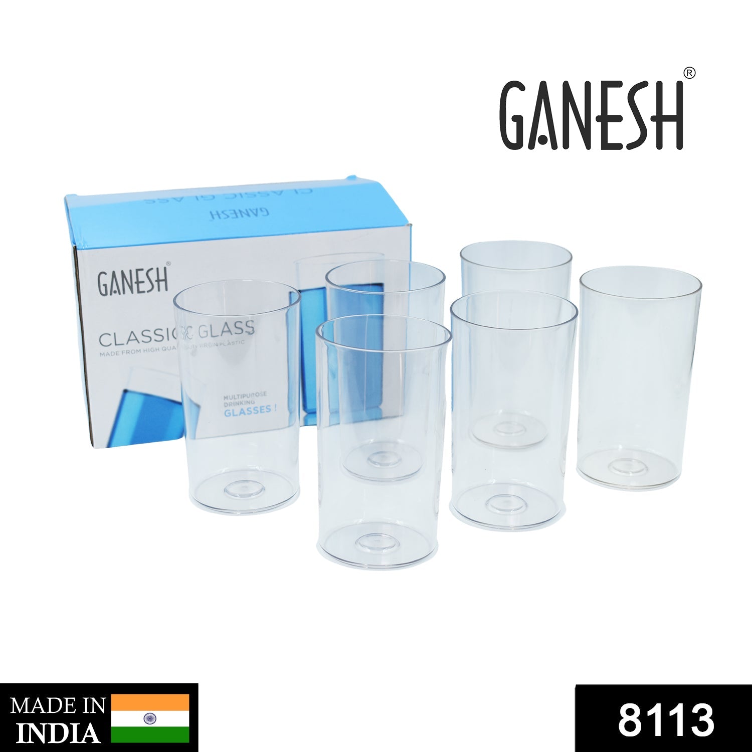 Ganesh Classic Glass Set Of-6 (Each Glass 350ml) Ganesh Classic Glass Set Of-6 (Each Glass 350ml)